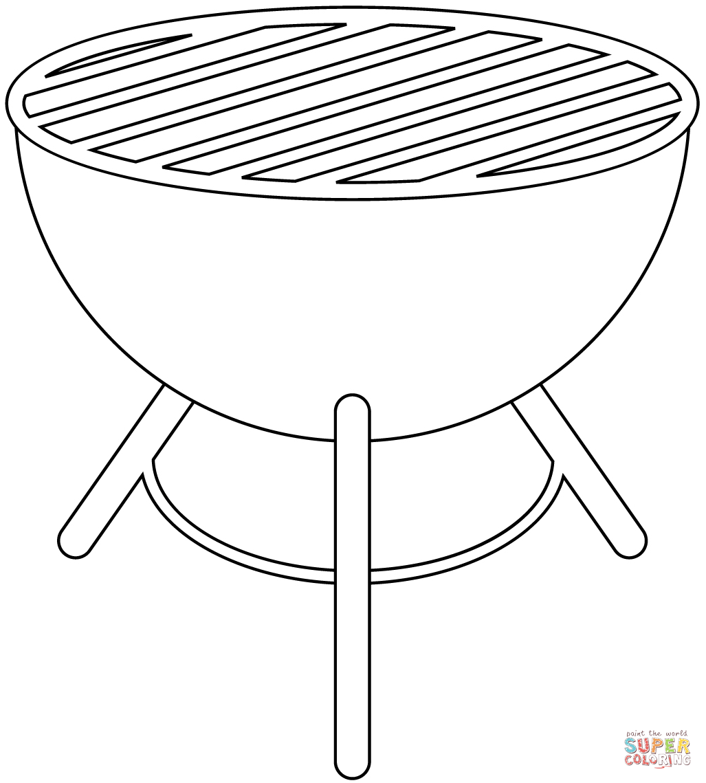 Grill coloring page free printable coloring pages