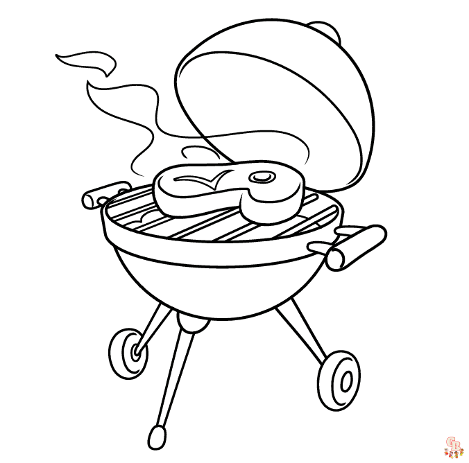 Printable bbq coloring pages free for kids and adults