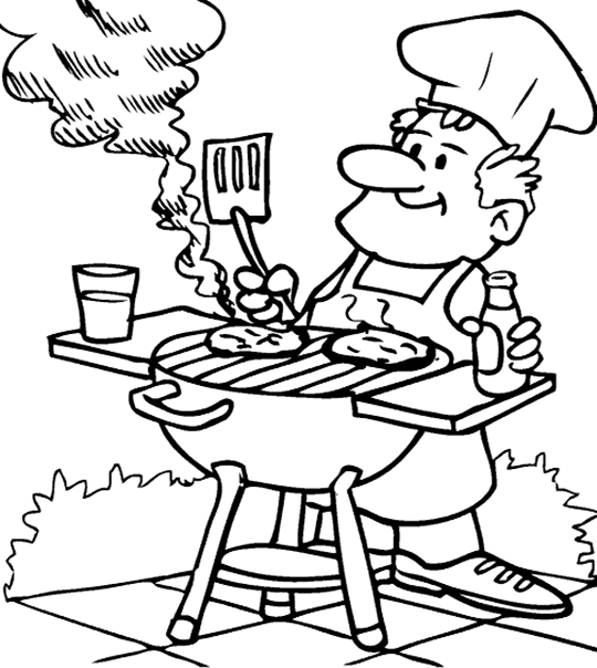 Cookout coloring pages