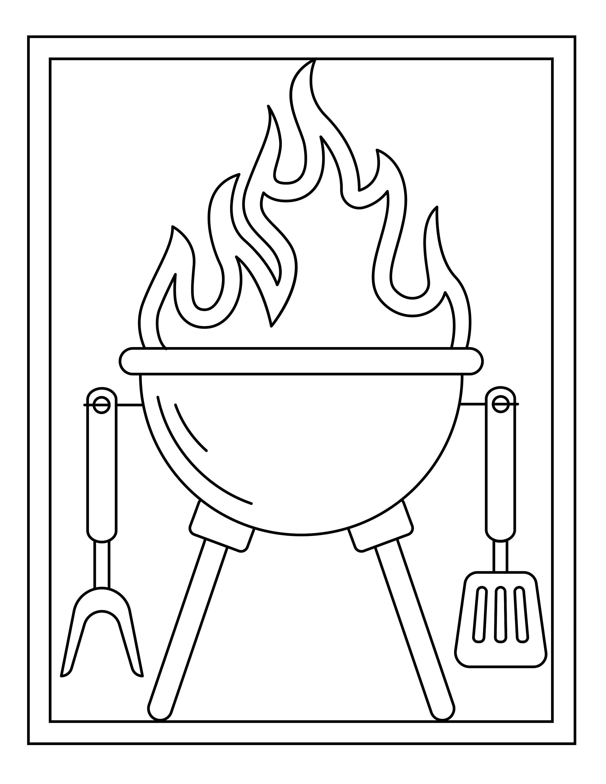 Barbeque coloring sheets download now