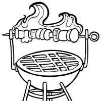 Grill time coloring pages