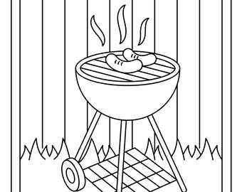 Barbeque coloring sheets