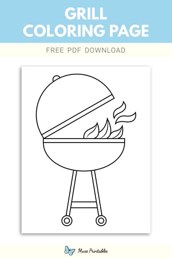 Free grill coloring page coloring pages color grilling