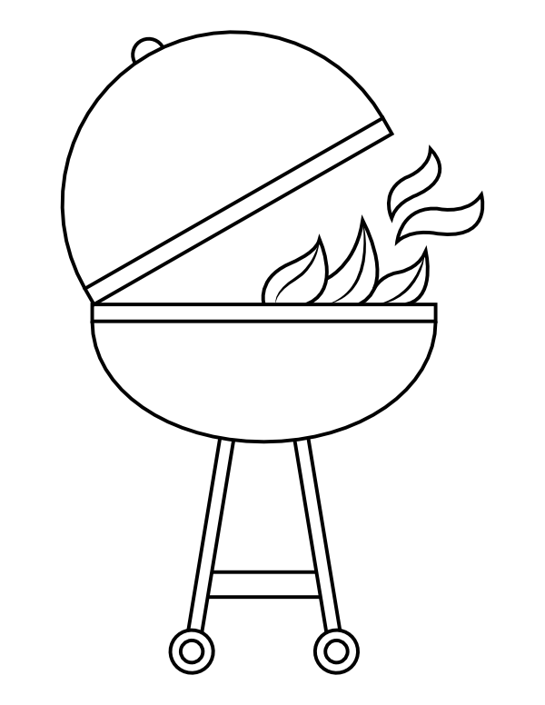 Printable grill coloring page