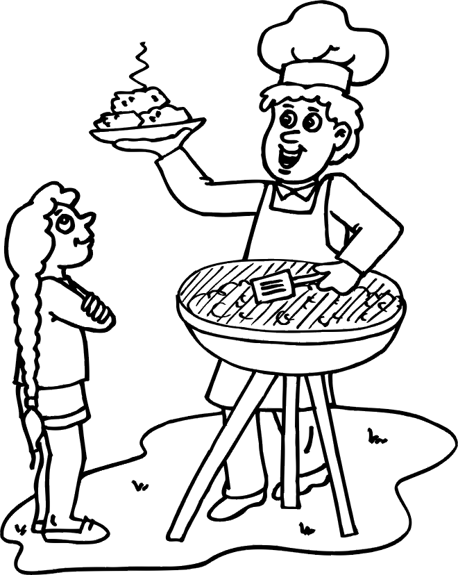 Cookout coloring pages