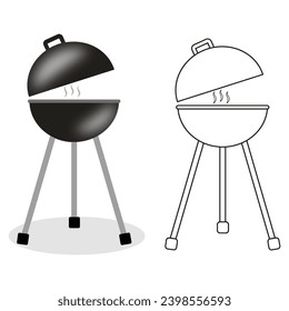 Grill outline stock photos and pictures