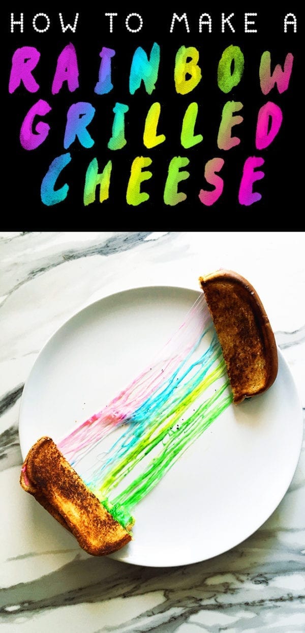 How to make the rainbow grilled cheese sandwich