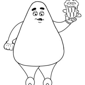 Grimace shake coloring pages printable for free download