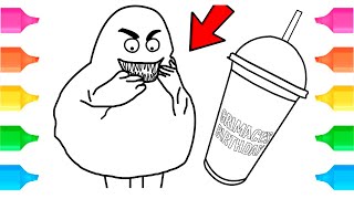 Grimace shake coloring pages how to color dont drink the grimace shake ncs music