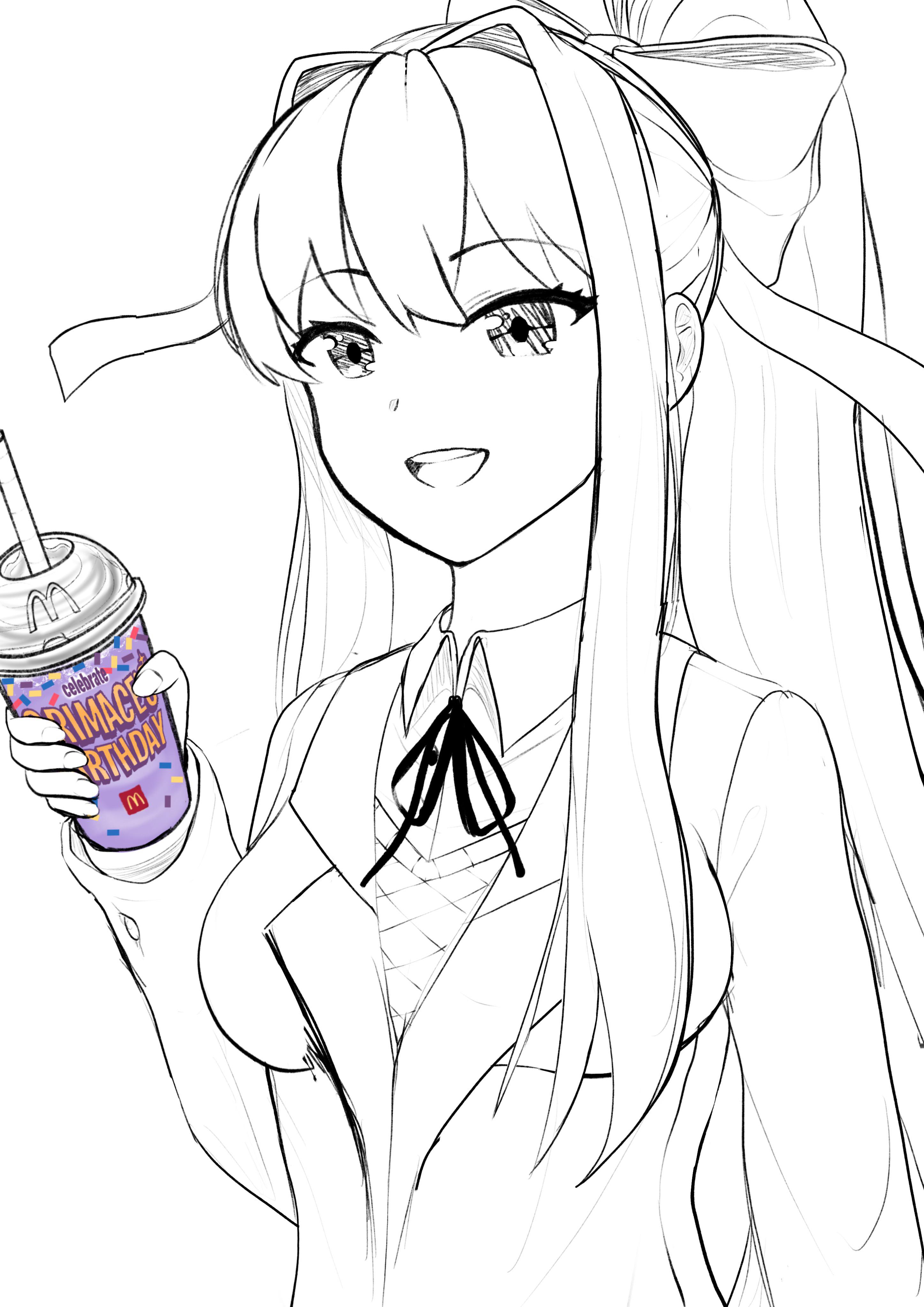 Monika tries the grimace shake full video in the description rmasfandom