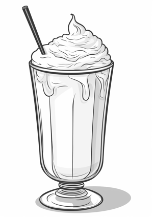 Milkshake coloring page from