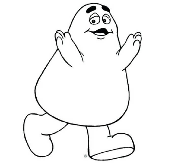 Cute grimace coloring page