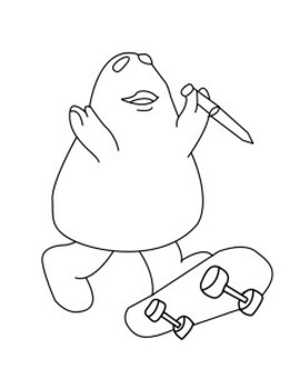 Grimace coloring book coloring pages for kids teens adults with beautiful and