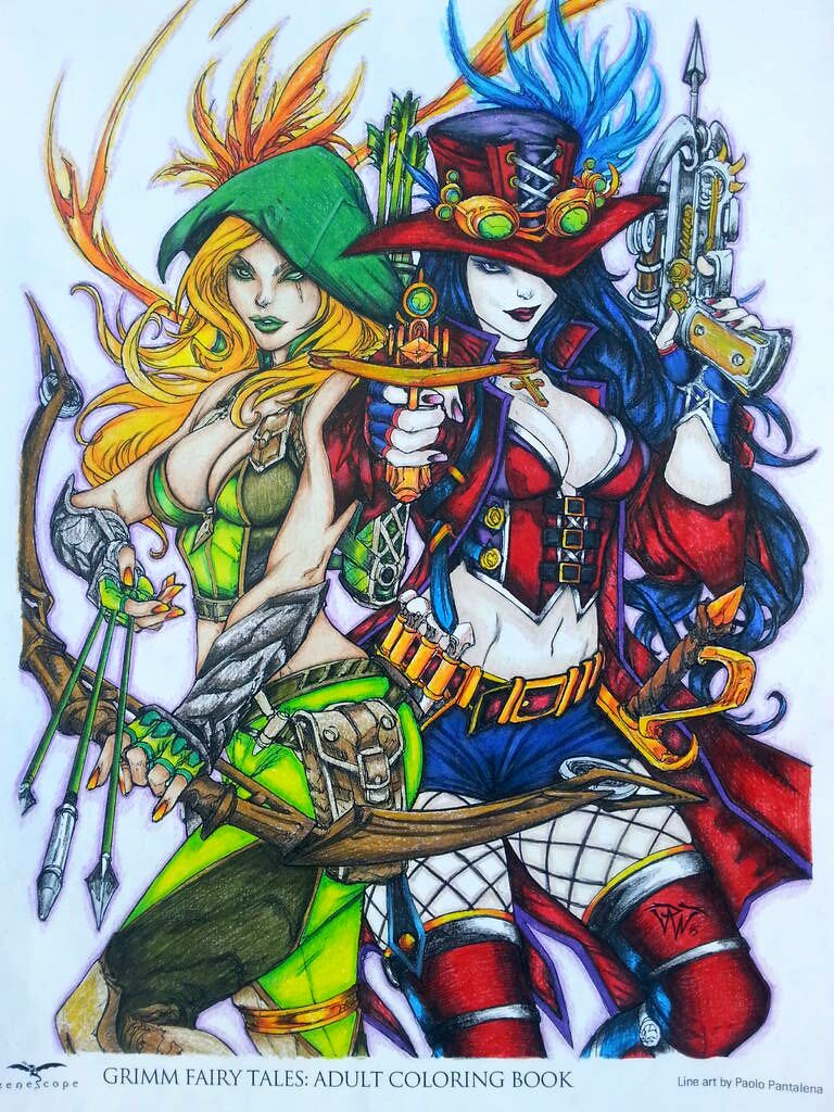 Zenescope entertainment on x the nd place grimm fairy tales adult coloring book contest winners are up on facebook httpstcocsdqvoztb httpstcochtoua x