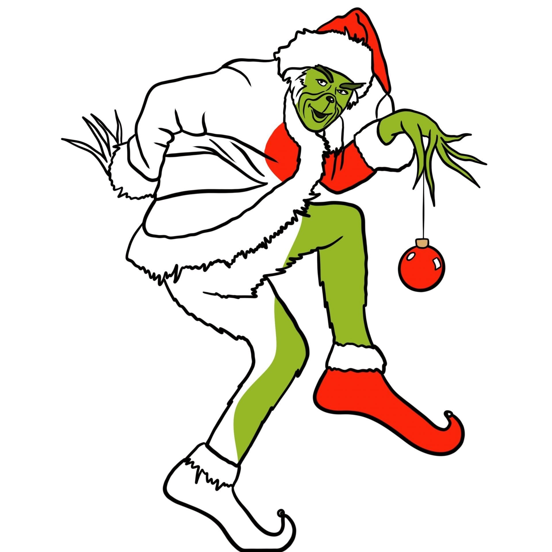 Christmas grinch coloring page rfreecoloringforkids