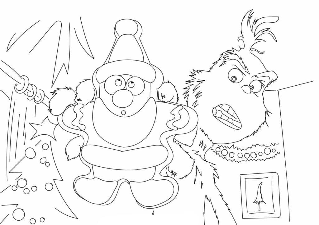 The grinch coloring page