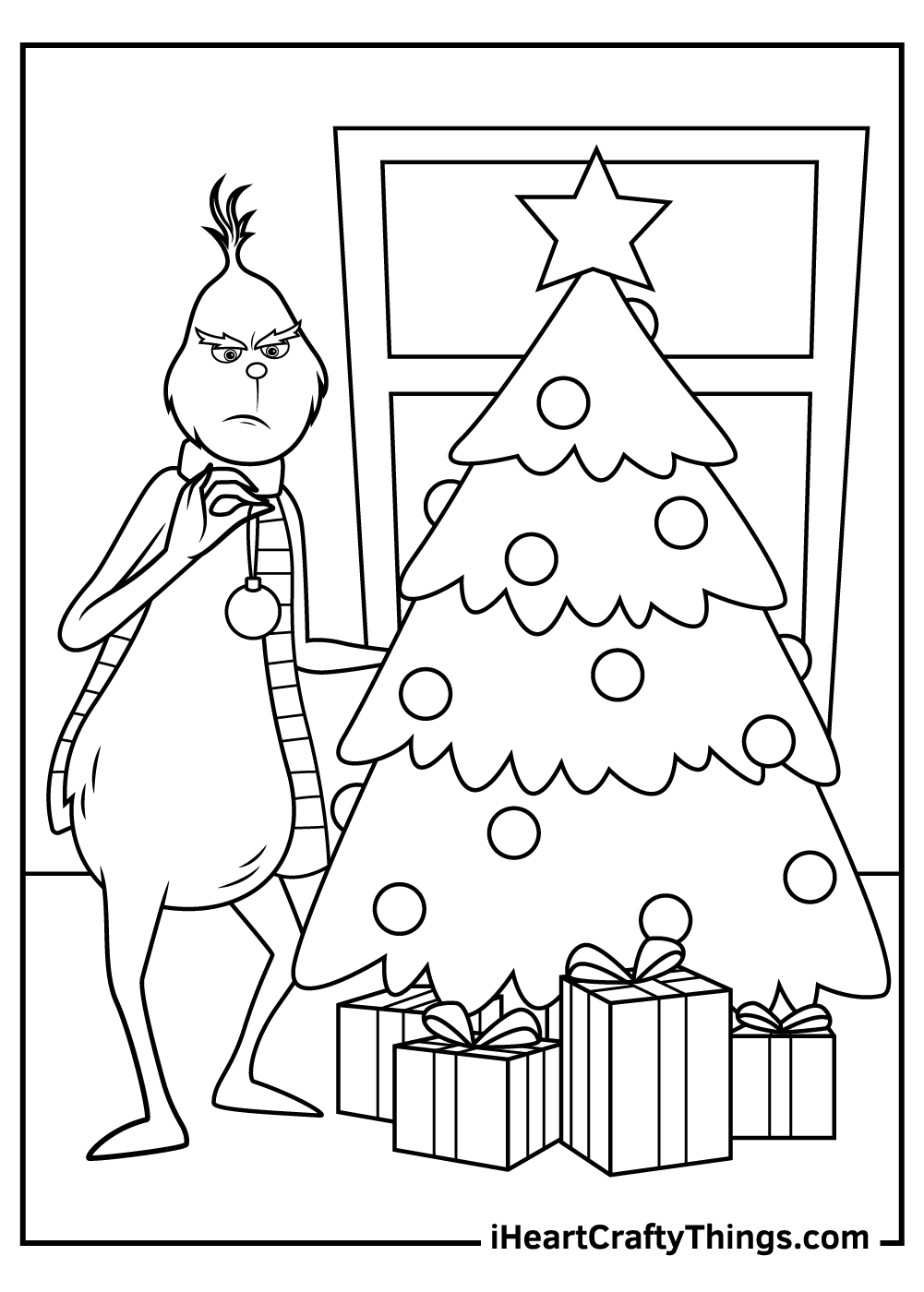 Grinch coloring pages free printables