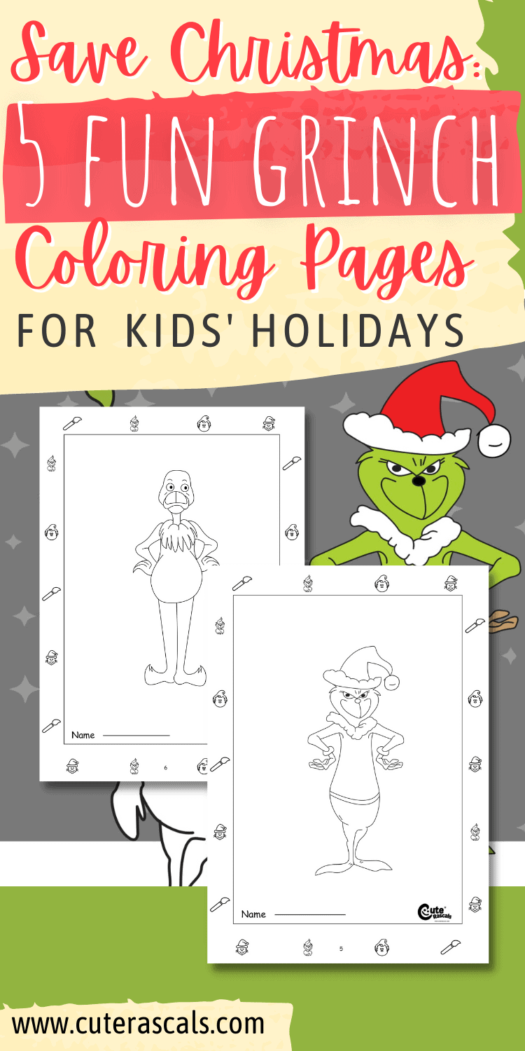 Grinch coloring pages fun christmas coloring pages for kids holidays