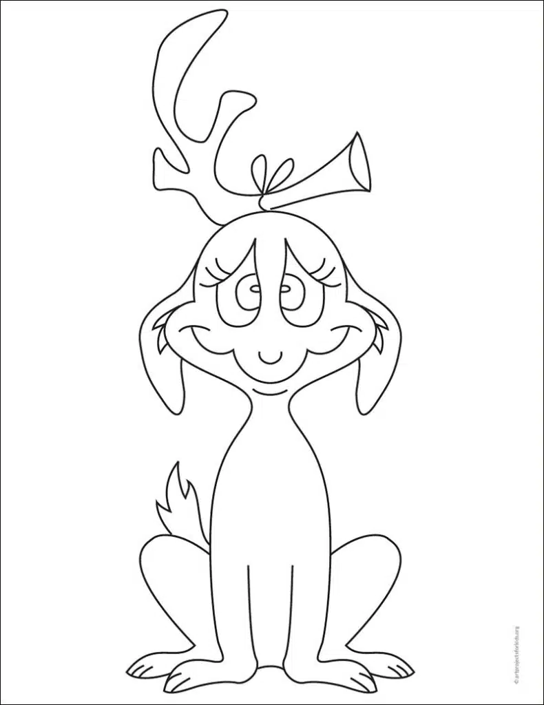 How to draw max from the grinch tutorial video coloring page