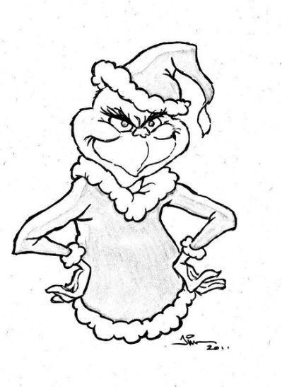 The grinch coloring page