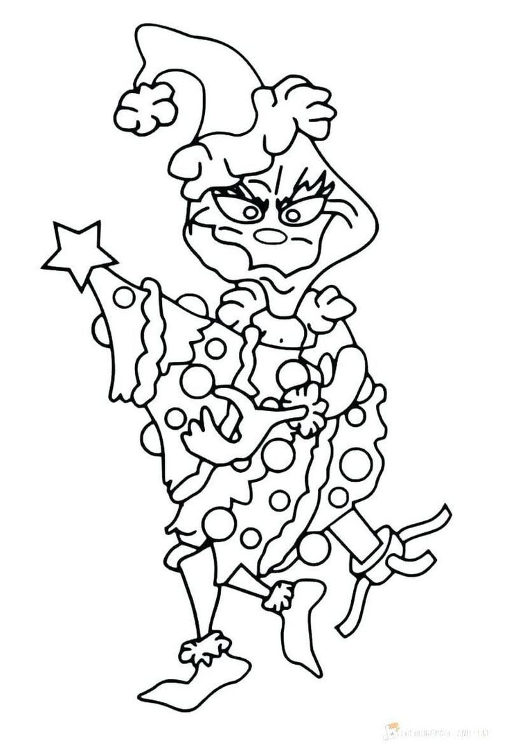 Printable grinch coloring pages pdf ideas