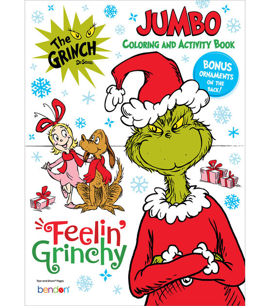 Bendon sheet christmas the grinch jumbo coloring book