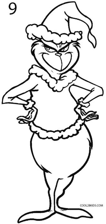 How to draw the grinch step grinch coloring pages christmas drawing grinch christmas party