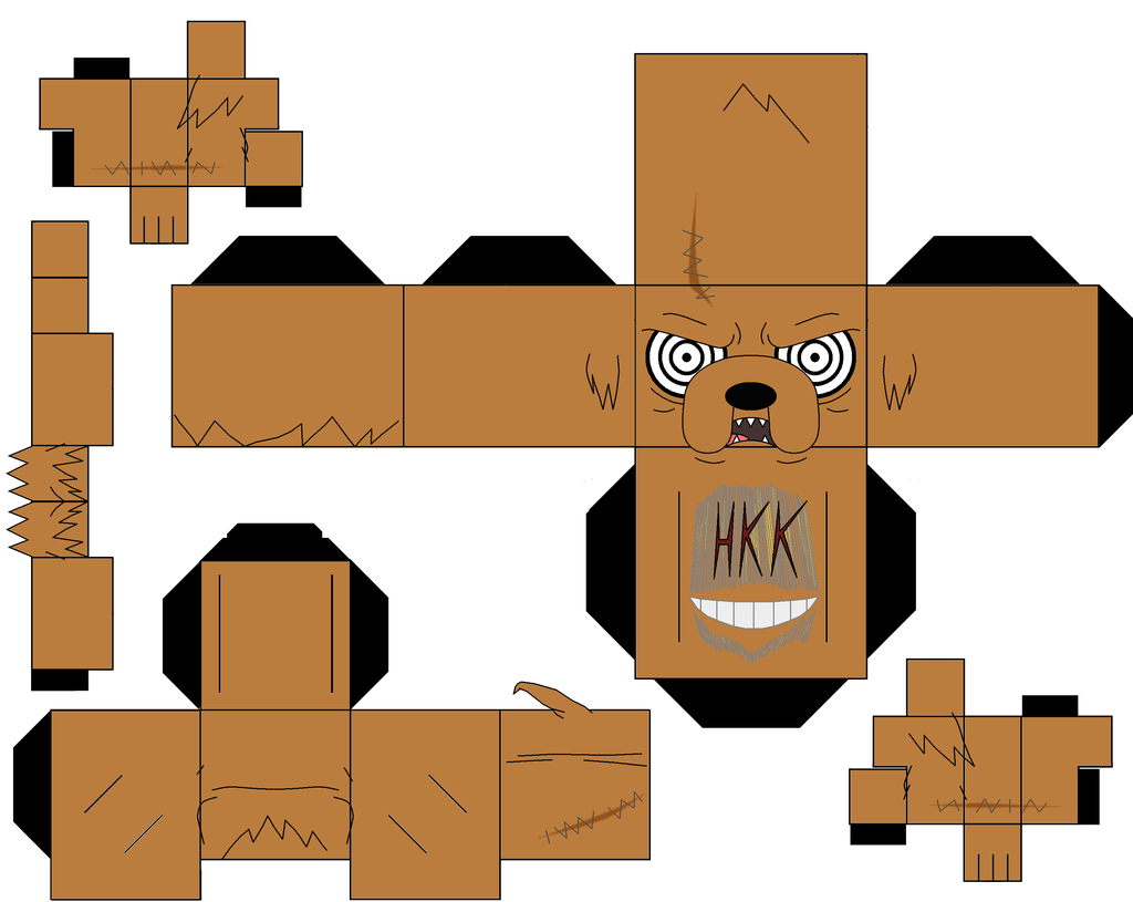 Gut grinder paper toy free printable papercraft templates