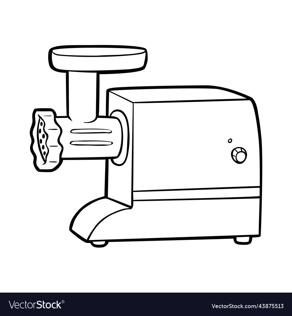 Coloring book for children electric meat grinder vector image
