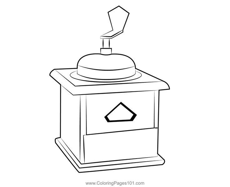 Old coffee grinder coloring page coloring pages coloring pages for kids color