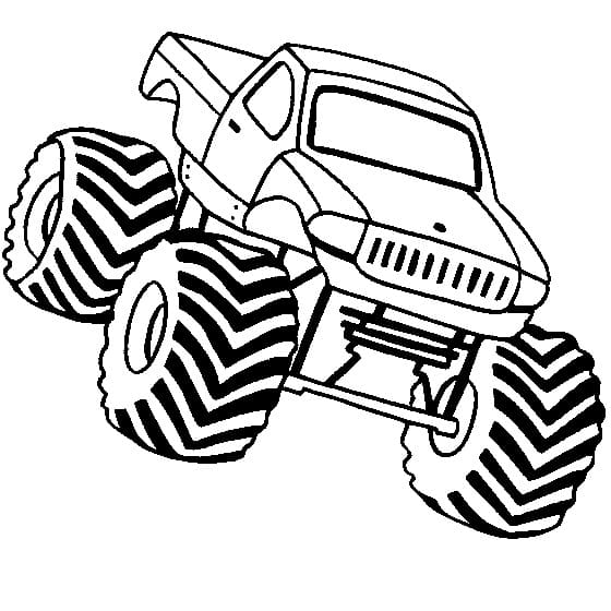 Grinder monster truck coloring page