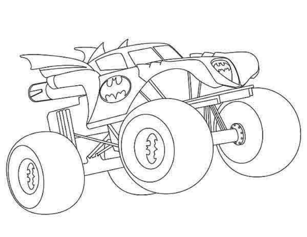 Grinder monster truck coloring page