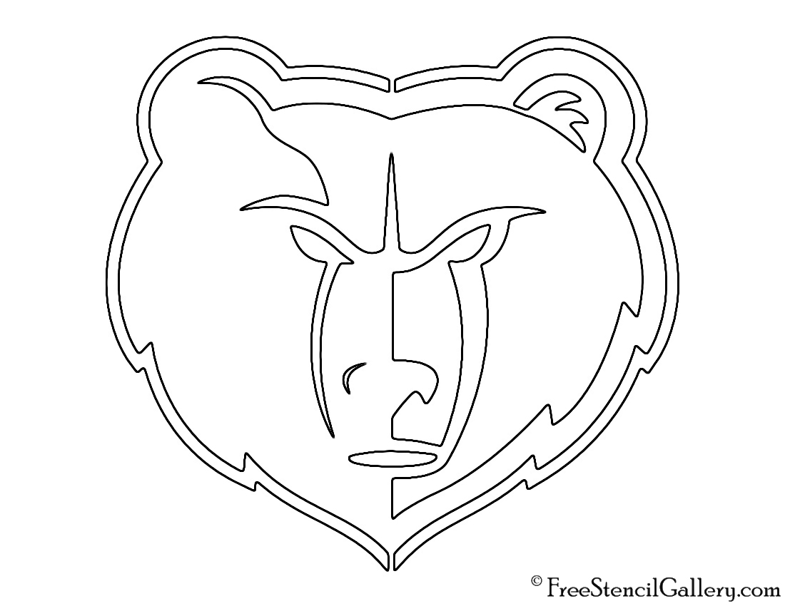 Nba memphis grizzlies logo stencil free stencil gallery