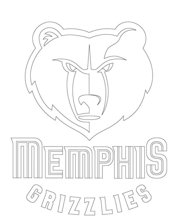 Grizzlies logo coloring page