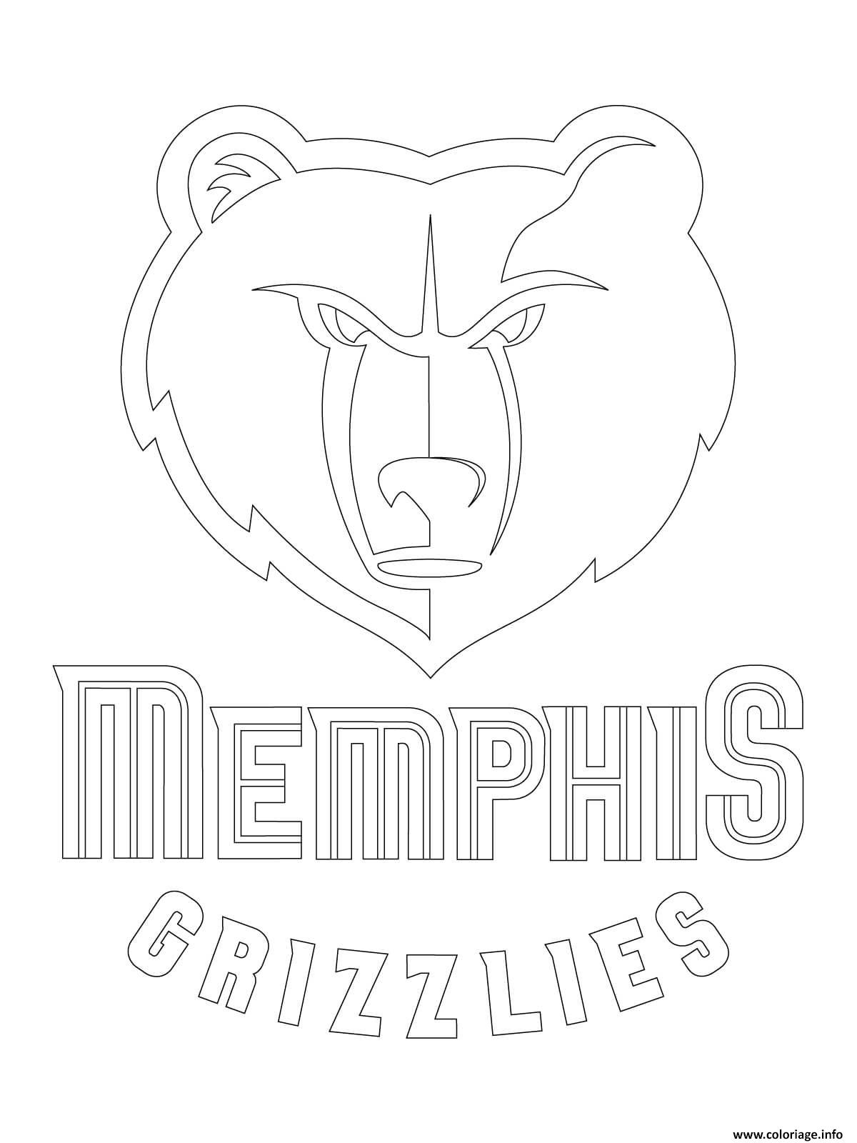 Memphis grizzlies logo nba sport dessin basketball ã imprimer