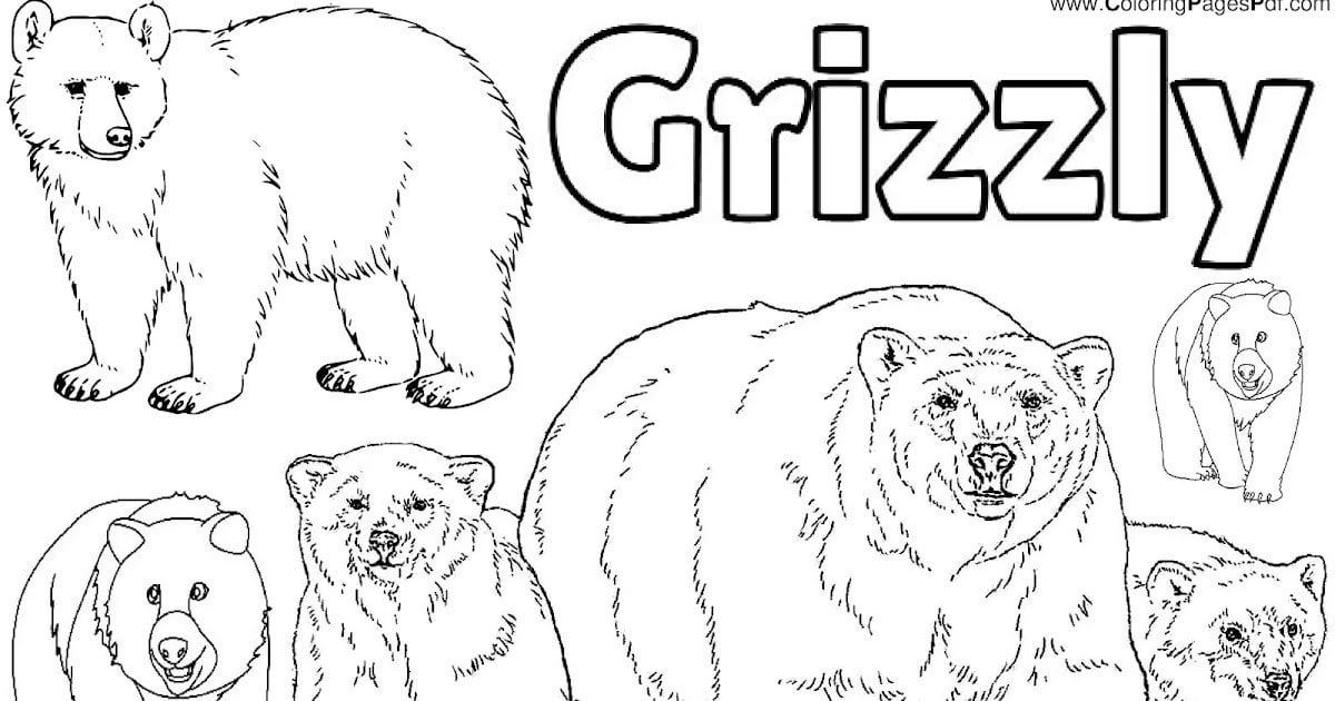 Grizzly bear coloring pages rcoloringpagespdf