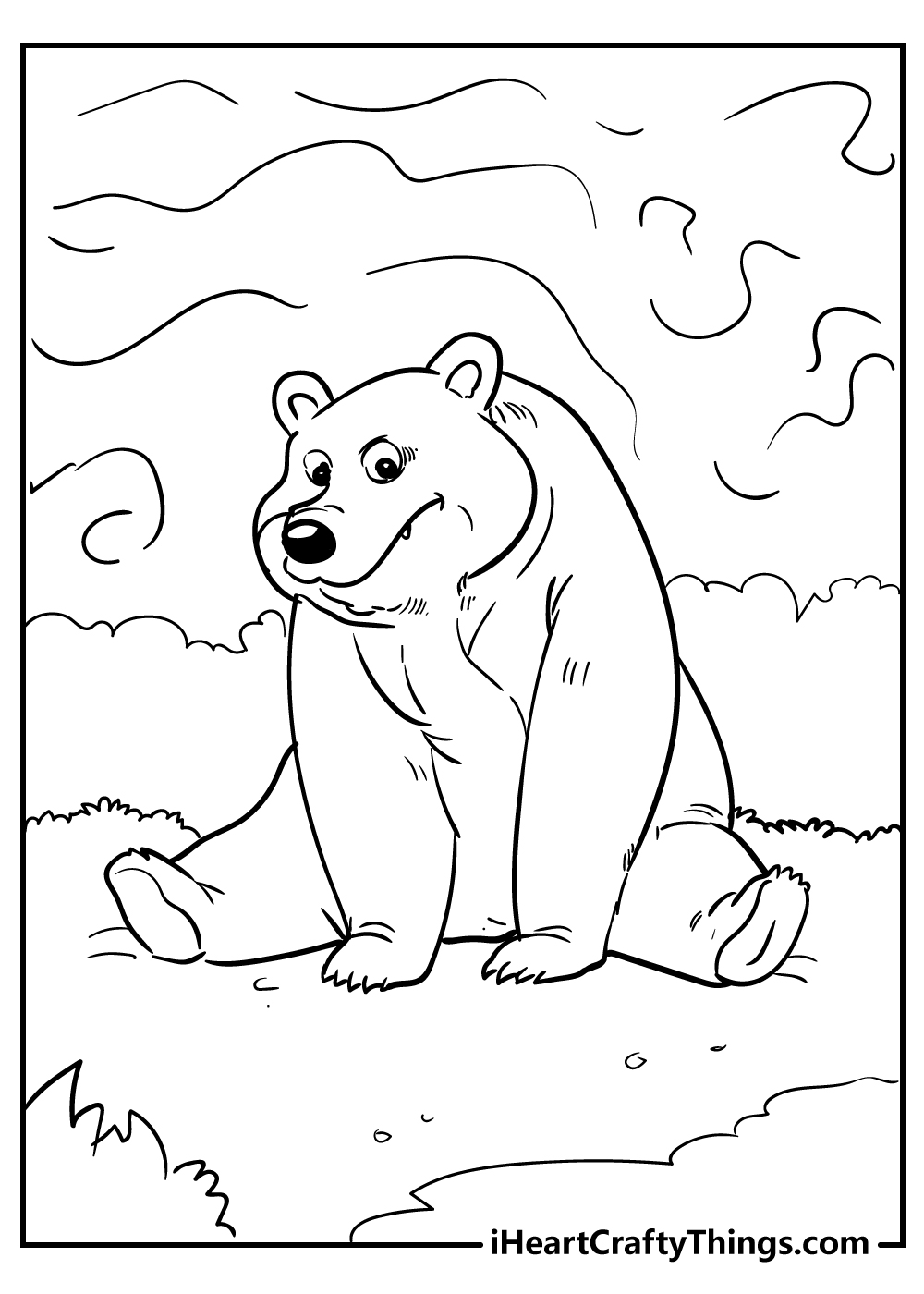 Bear coloring pages free printables