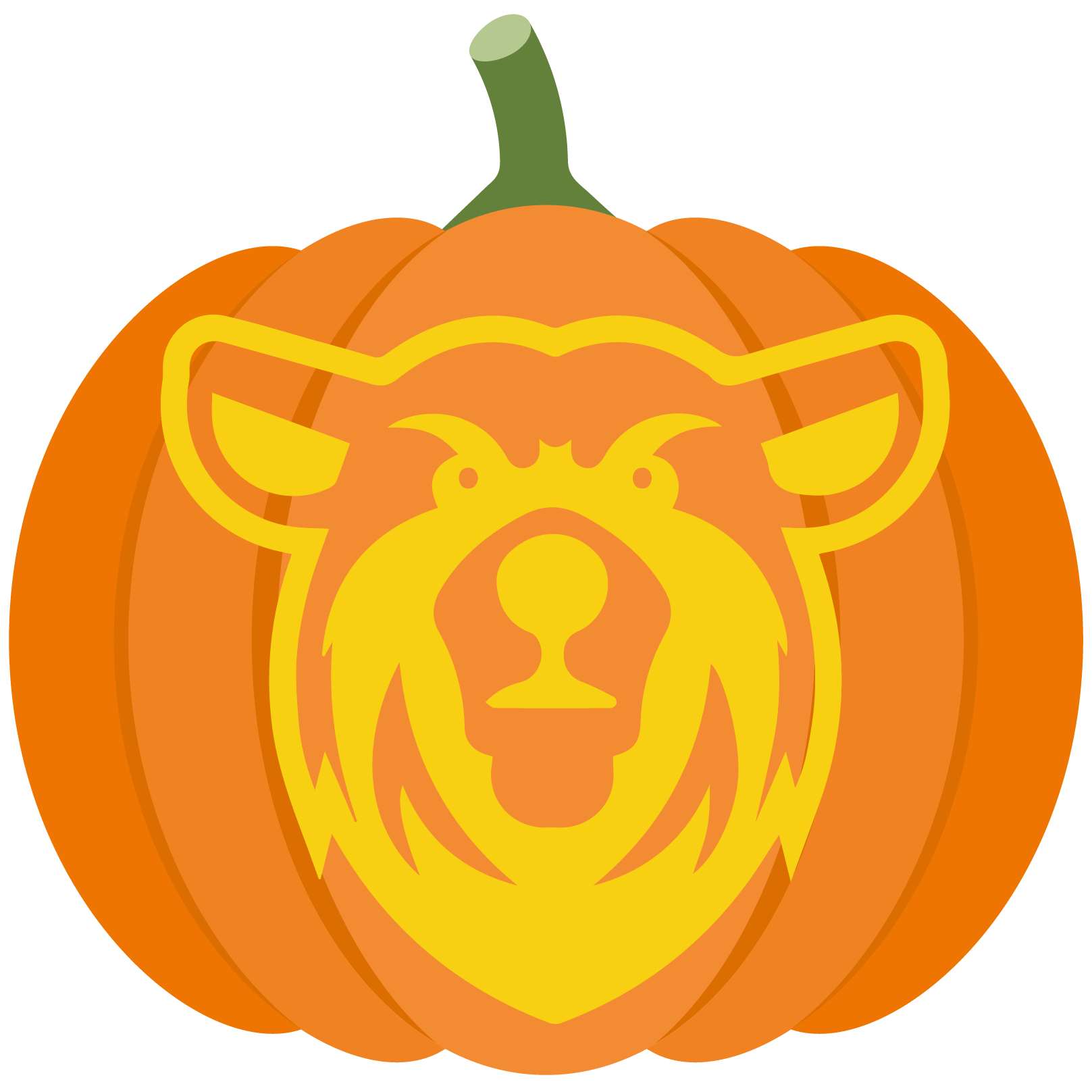 Bear pumpkin stencil free printable papercraft templates