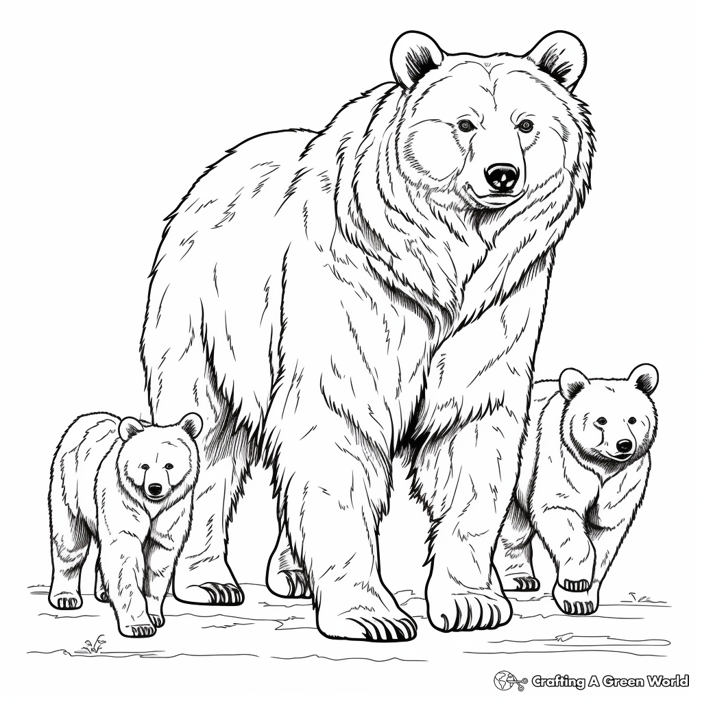 Grizzly bear coloring pages