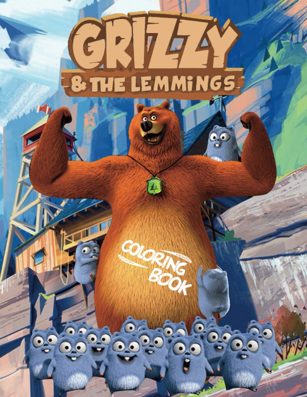 Grizzy and the lemmings coloring book super coloring book for kids and fans â giant great pages with premium quality images by yaso art