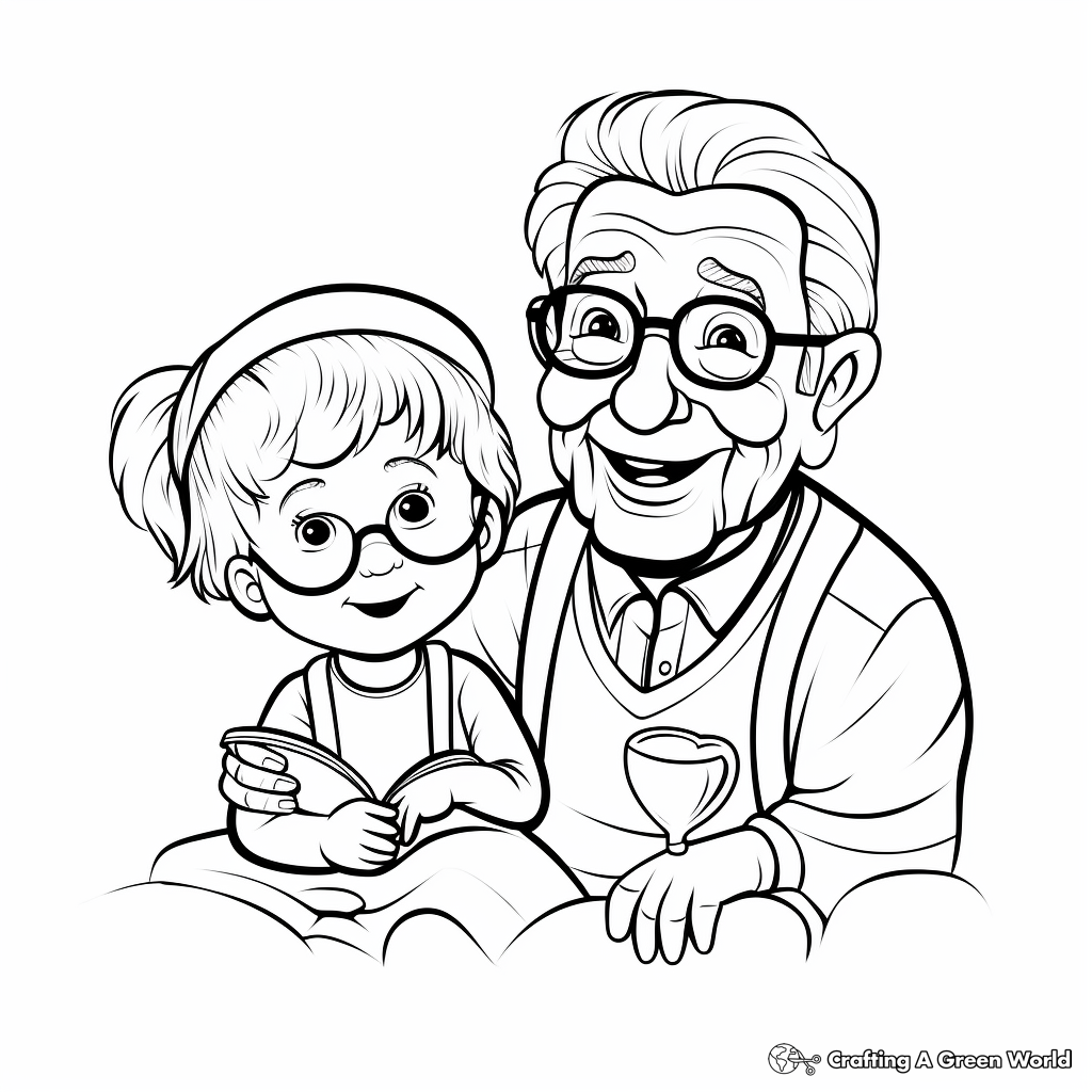 Grandparents day coloring pages