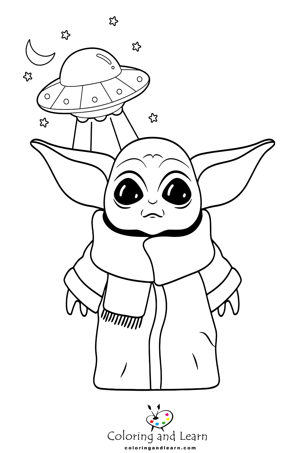 Baby yoda coloring pages