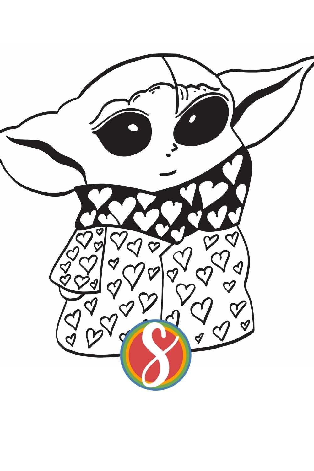 Free baby yoda coloring pages grogu â stevie doodles