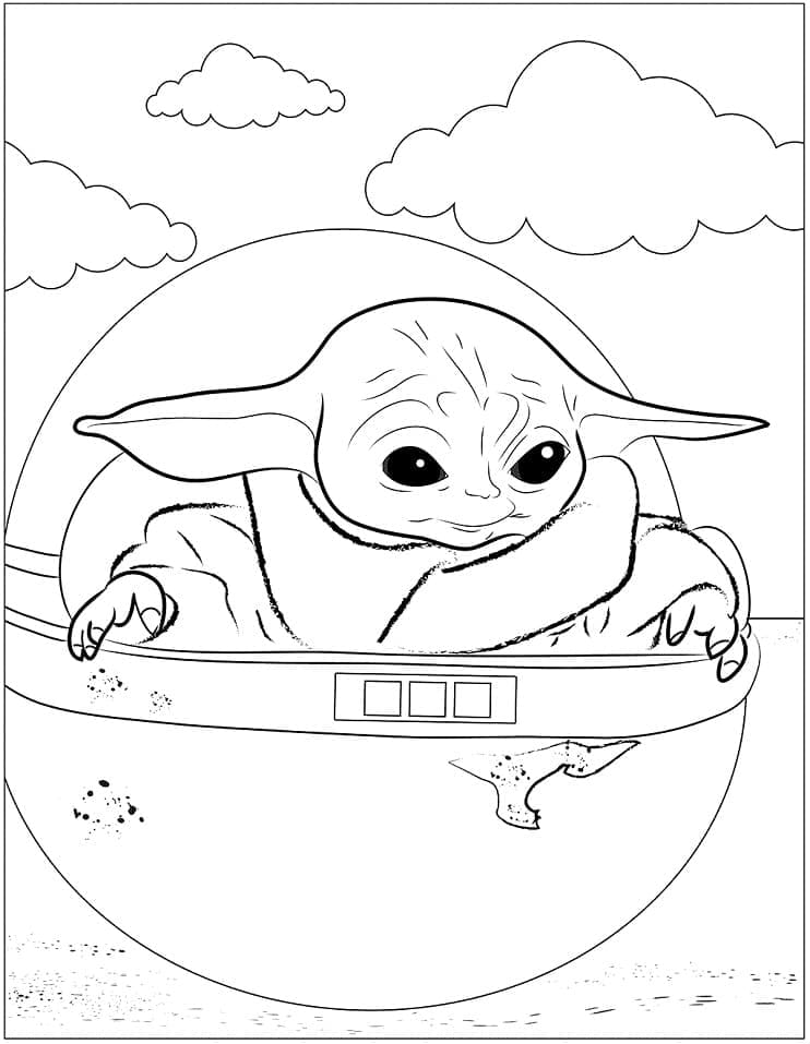 Baby yoda coloring pages