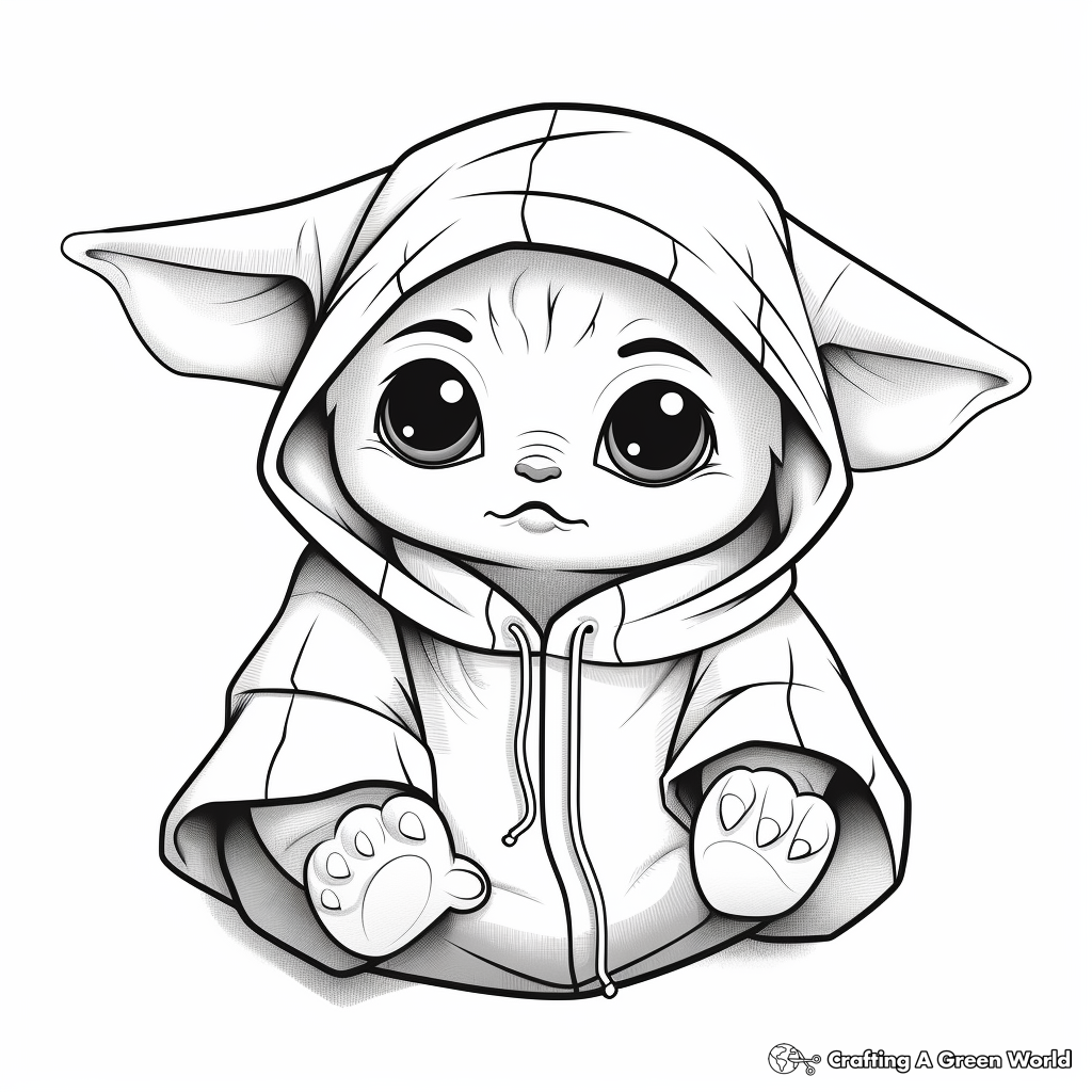 Baby yoda coloring pages