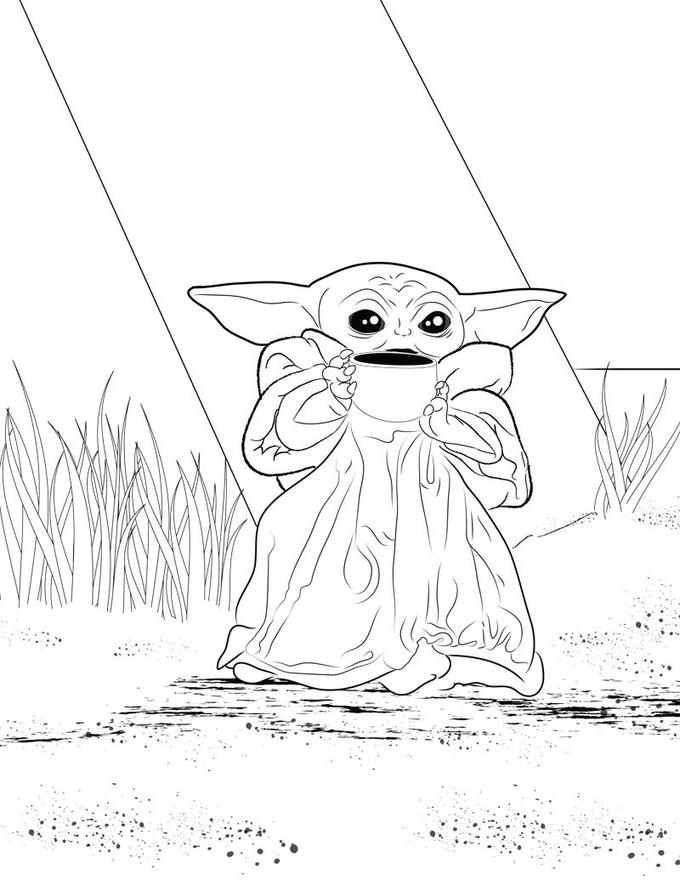 Coloring pages for you to use rbabyyoda baby yoda grogu star wars coloring book star wars coloring sheet coloring pages