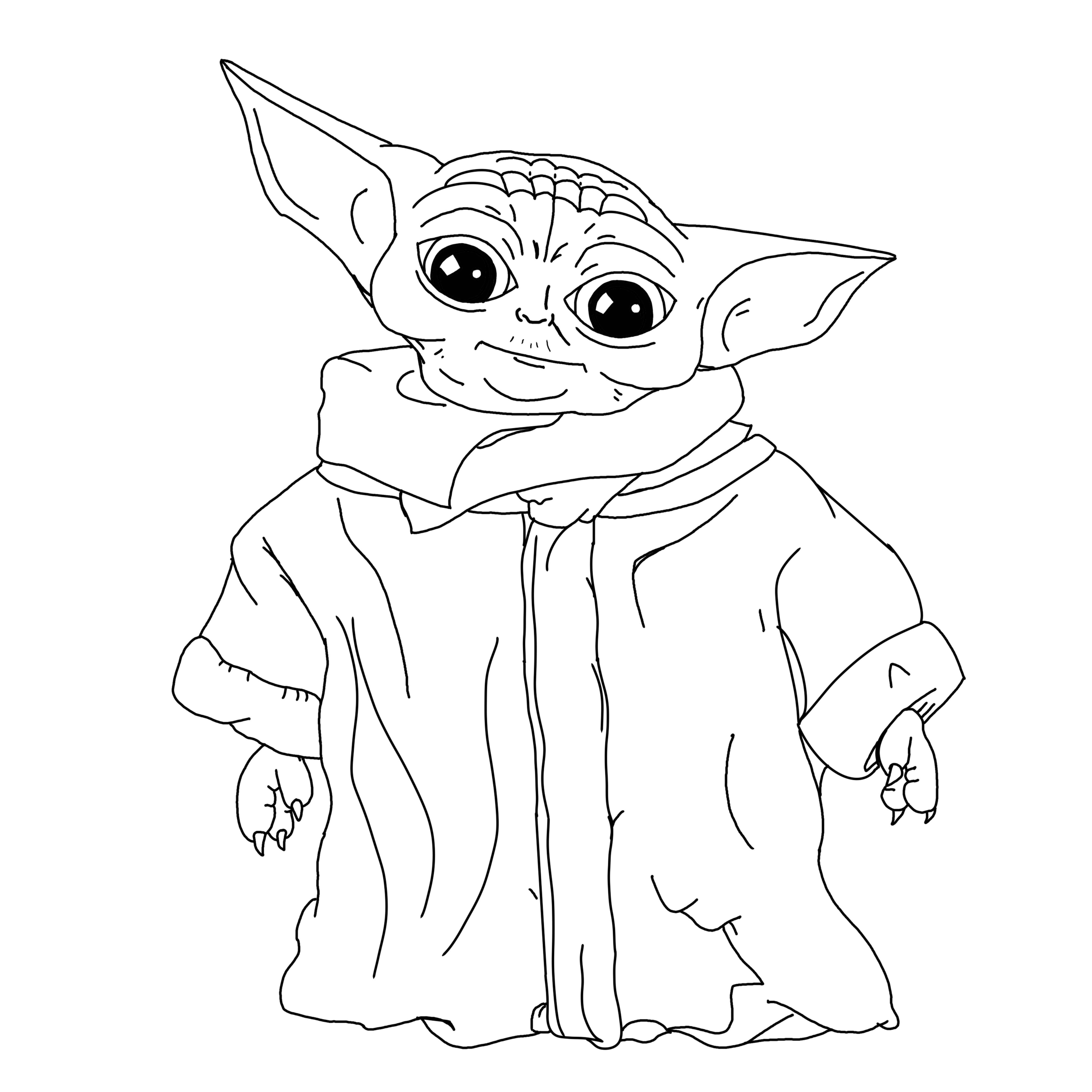 Grogu coloring pages