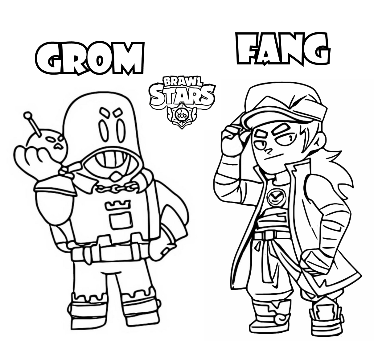 Brawl stars grom coloring pages