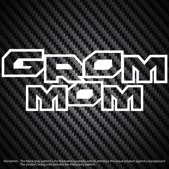 Grom mom vinyl decal car window bumper sticker select colorsize