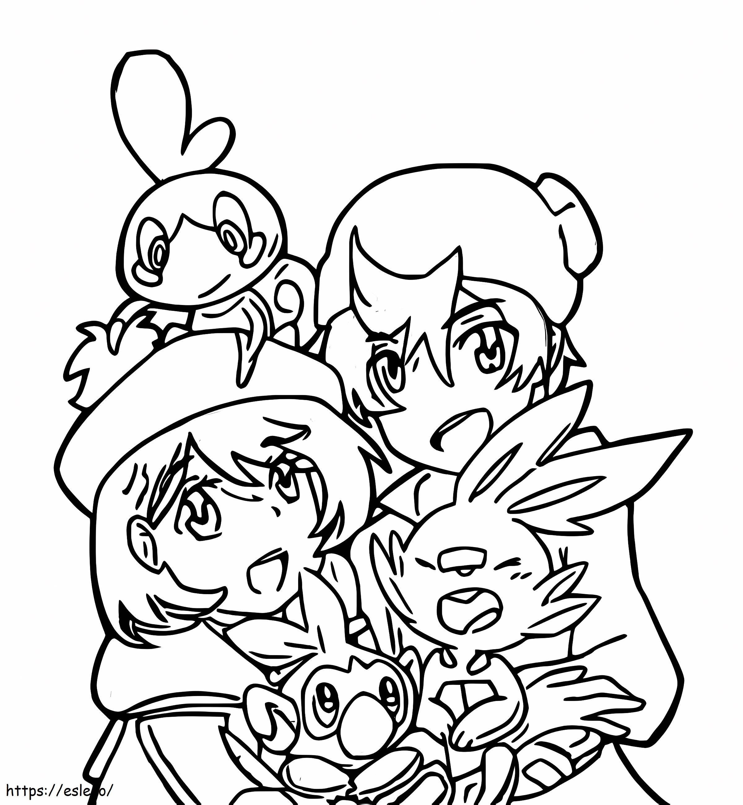 Grookey coloring page